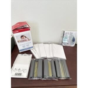 Canon Selphy CP1500 CP1300 CP1200 4x6 108 sheets  3 Color Ink Paper Set KP-108IN